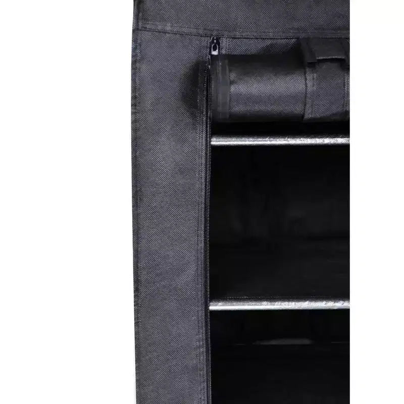 J&V TEXTILES 4 Tier Shoe Rack with Side Pocket Holds 24 Shoes Black
