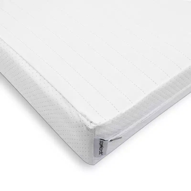 Storkcraft 6" Water-Resistant Grow-with-Me Dual-Sided Baby Crib and Toddler Bed Mattress: Firm Feel, Removable Mesh Cover, Fiber Fill