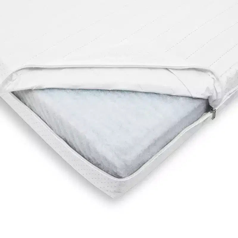 Storkcraft 6" Water-Resistant Grow-with-Me Dual-Sided Baby Crib and Toddler Bed Mattress: Firm Feel, Removable Mesh Cover, Fiber Fill