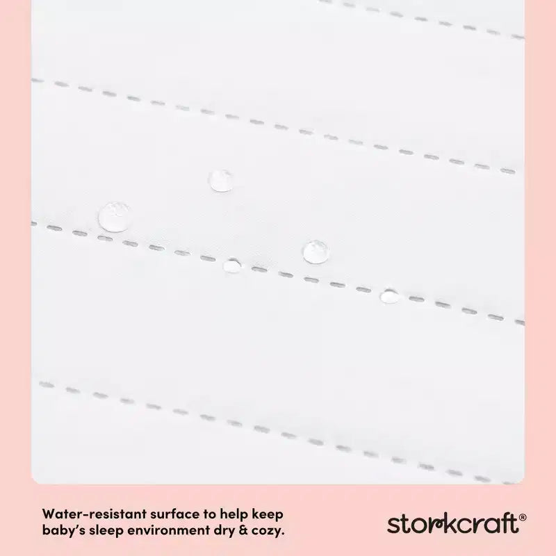 Storkcraft 6" Water-Resistant Grow-with-Me Dual-Sided Baby Crib and Toddler Bed Mattress: Firm Feel, Removable Mesh Cover, Fiber Fill