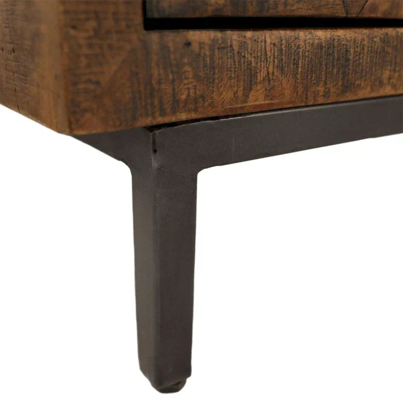 Credenza a 2 cassetti, 63 pollici di larghezza, marrone