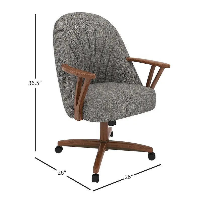 Sedia da Pranzo Caster Finitura Noce