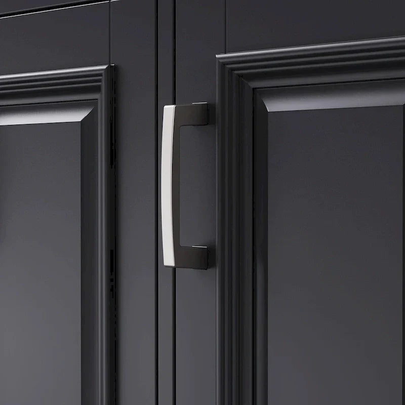 54 - Grande isola cucina con anta a ribalta in legno di gomma, carrello da cucina scorrevole con texture in rilievo su 4 ruote con 4 ante e 3 cassetti