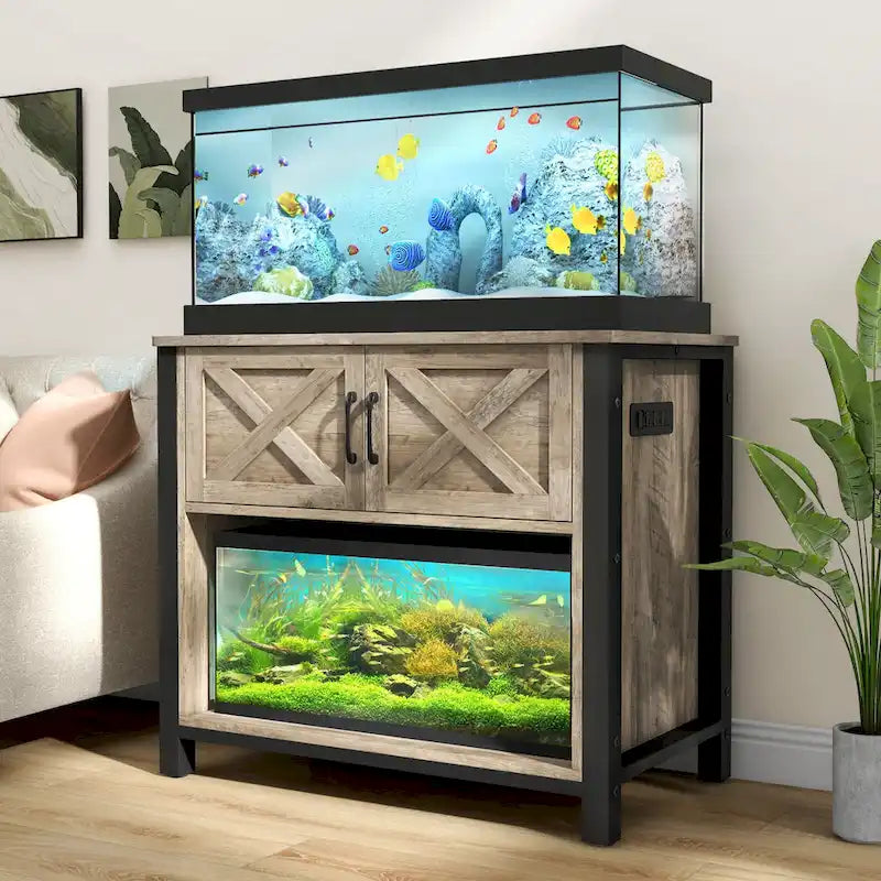 Mobiletto di supporto per acquario da 150-190 litri con prese elettriche