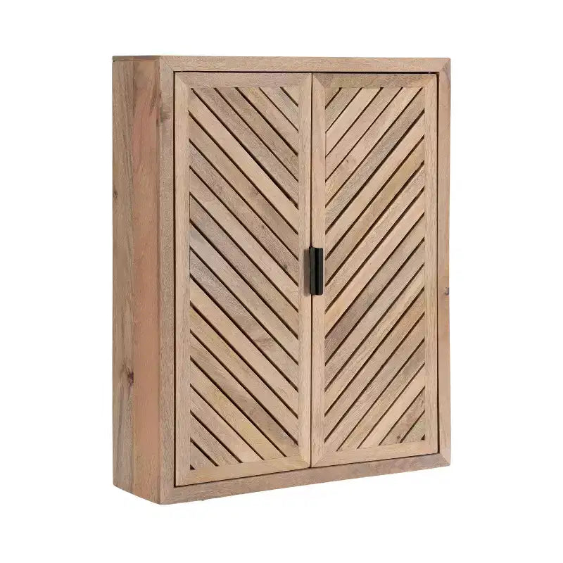 Kate & Laurel All Things Decor Mezzeta Tall 2 Door Bath Cabinet Natural
