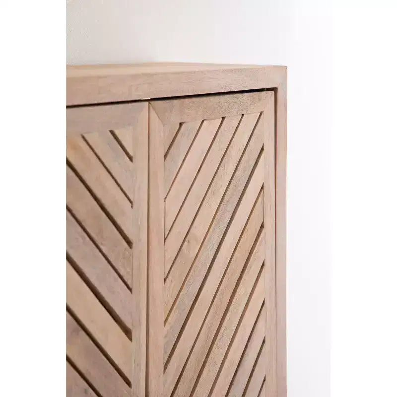 Kate & Laurel All Things Decor Mezzeta Tall 2 Door Bath Cabinet Natural