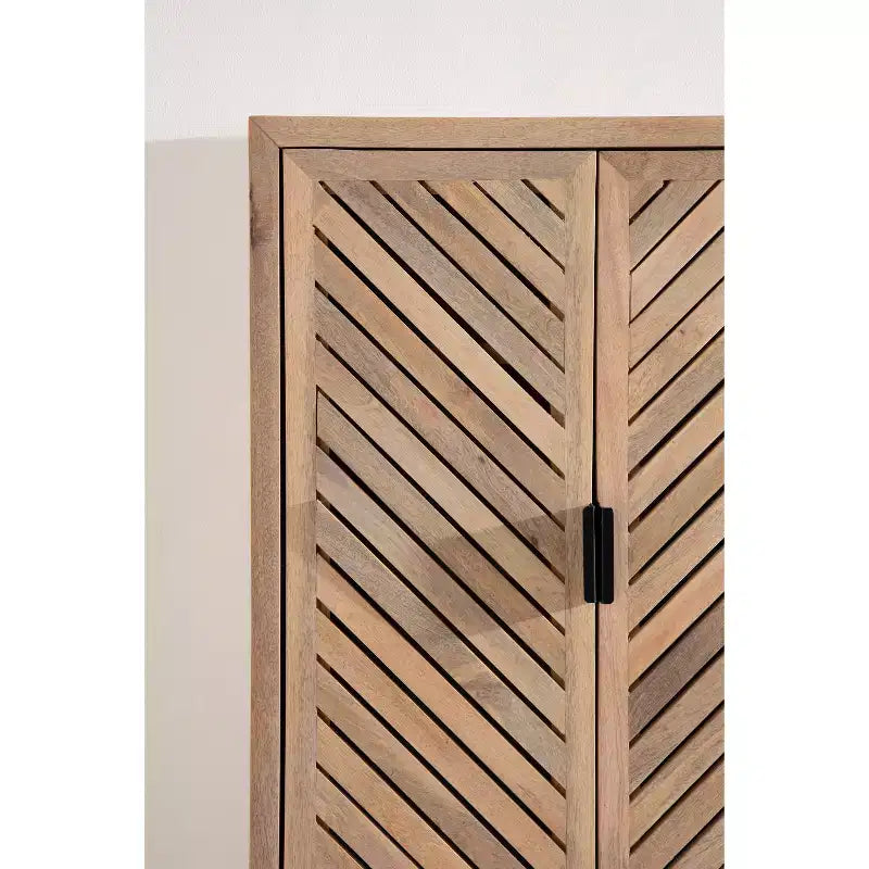 Kate & Laurel All Things Decor Mezzeta Tall 2 Door Bath Cabinet Natural