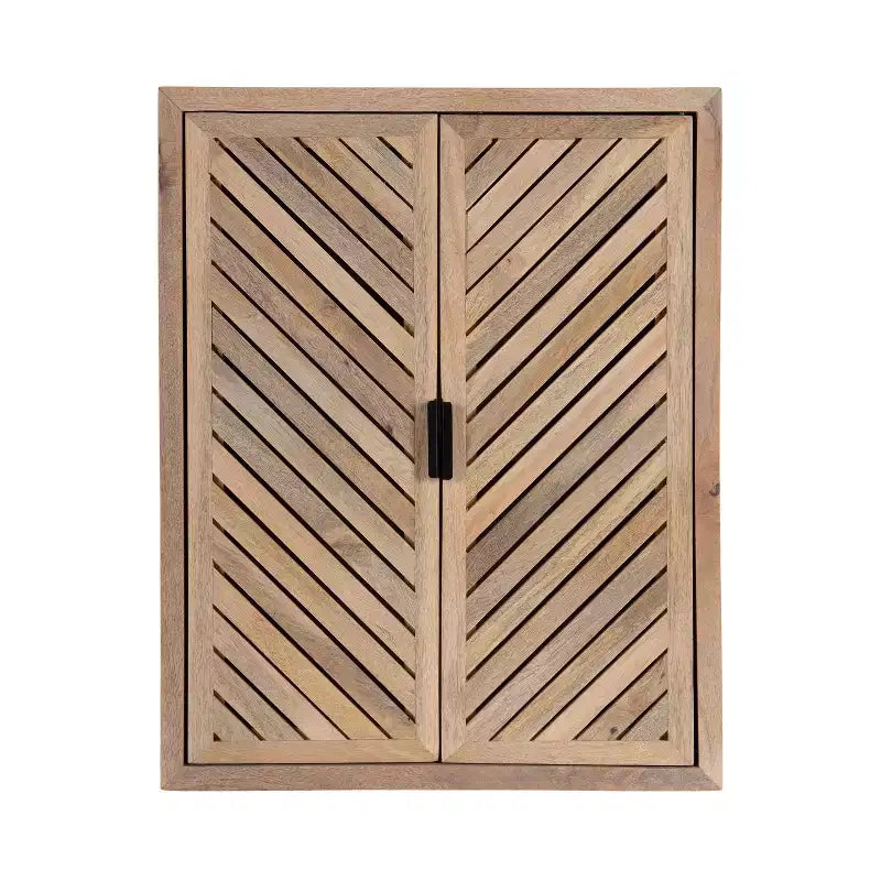 Kate & Laurel All Things Decor Mezzeta Tall 2 Door Bath Cabinet Natural
