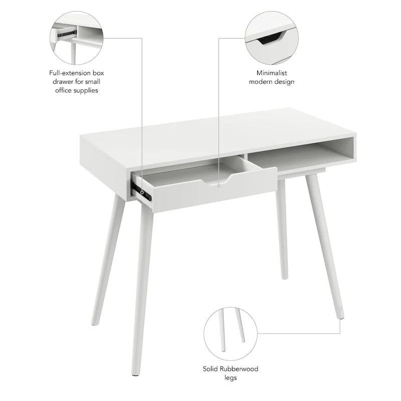 Scrivania per computer Bush Furniture Nora 40W con cassetti e ripiani