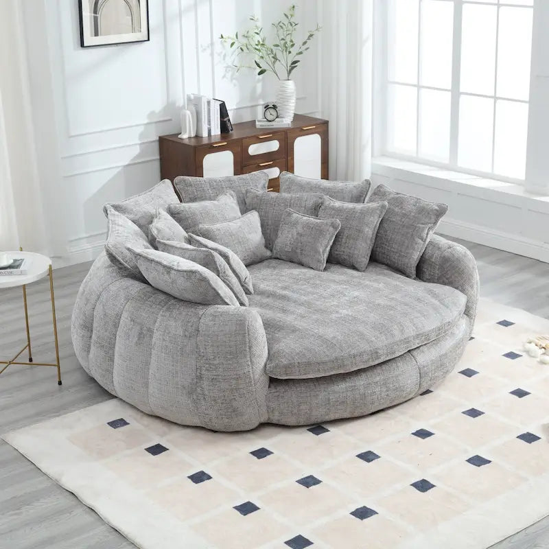 Comodo divano letto matrimoniale Loaf, divano letto oversize con braccioli