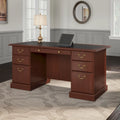 Scrivania Direzionale Bush Furniture Saratoga con Cassetti e Vani Contenitori