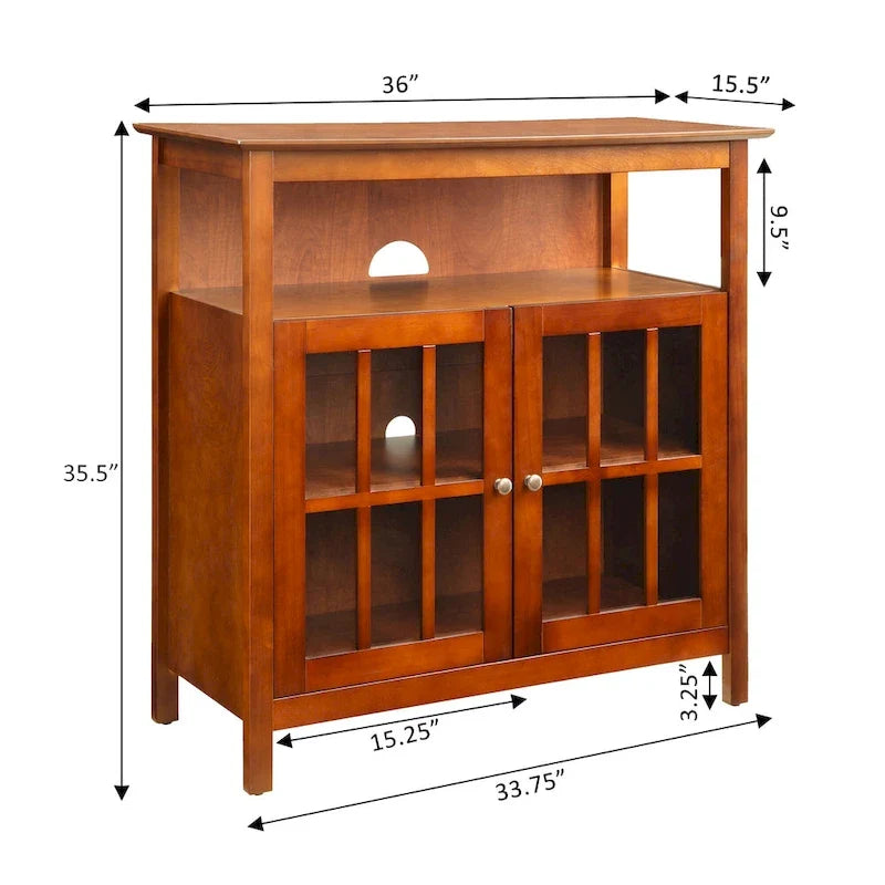 Mobile TV con armadietti contenitori Convenience Concepts Big Sur Highboy da 40 pollici