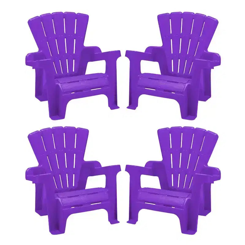 American Plastic Toys Inc. 4pk Adirondack Chair Seating Sets - Purple