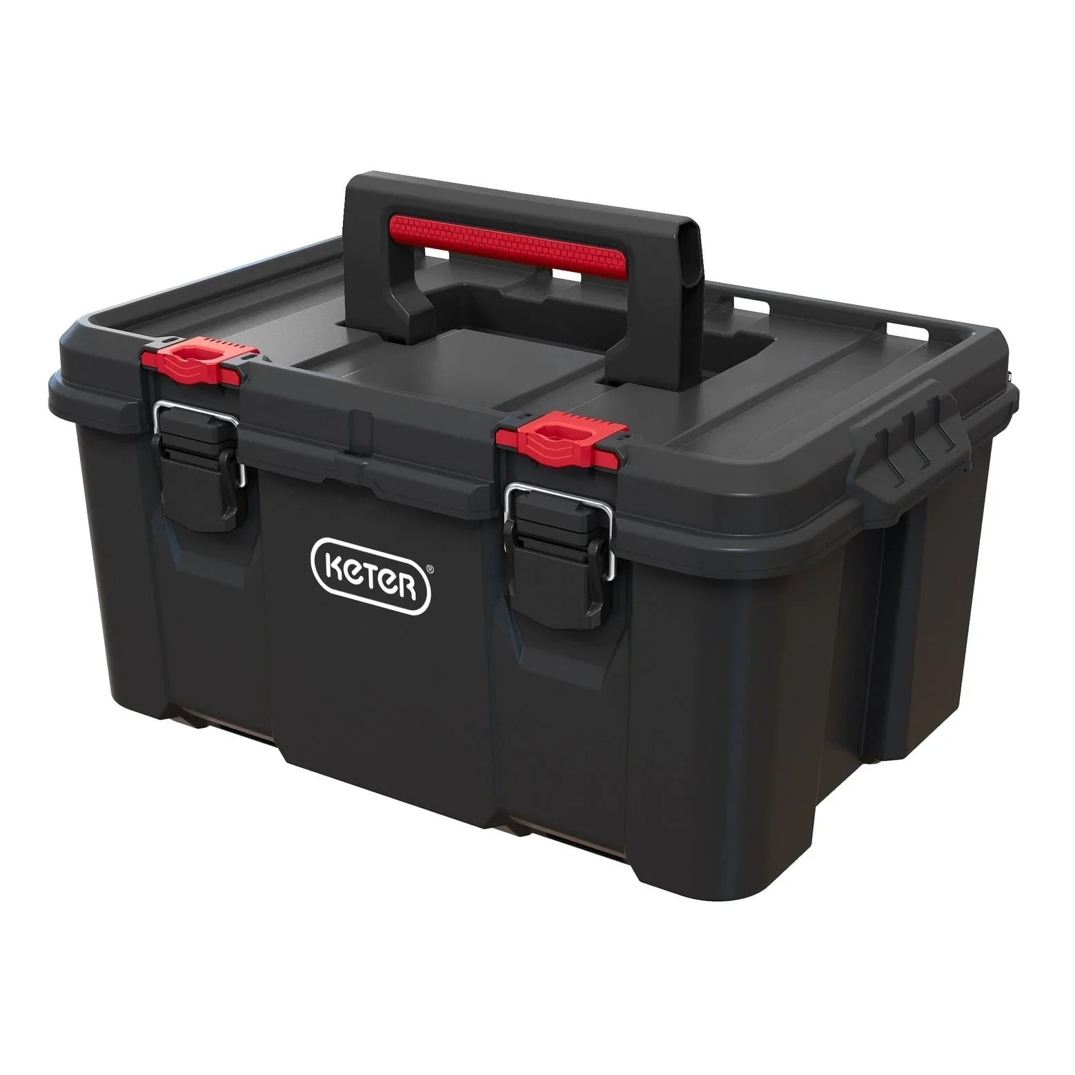 Keter Stack-n-Roll Set 3 pezzi per il trasporto e l'organizzazione degli utensili, sistema di valigette modulare in resina resistente