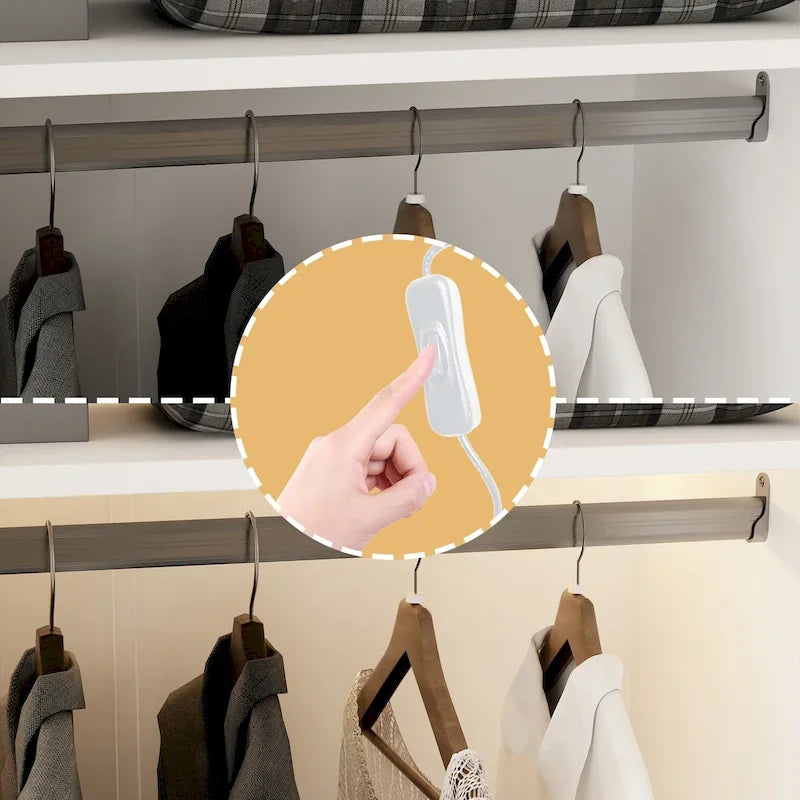 Armadio con ante in vetro da 120 cm con luce LED integrata