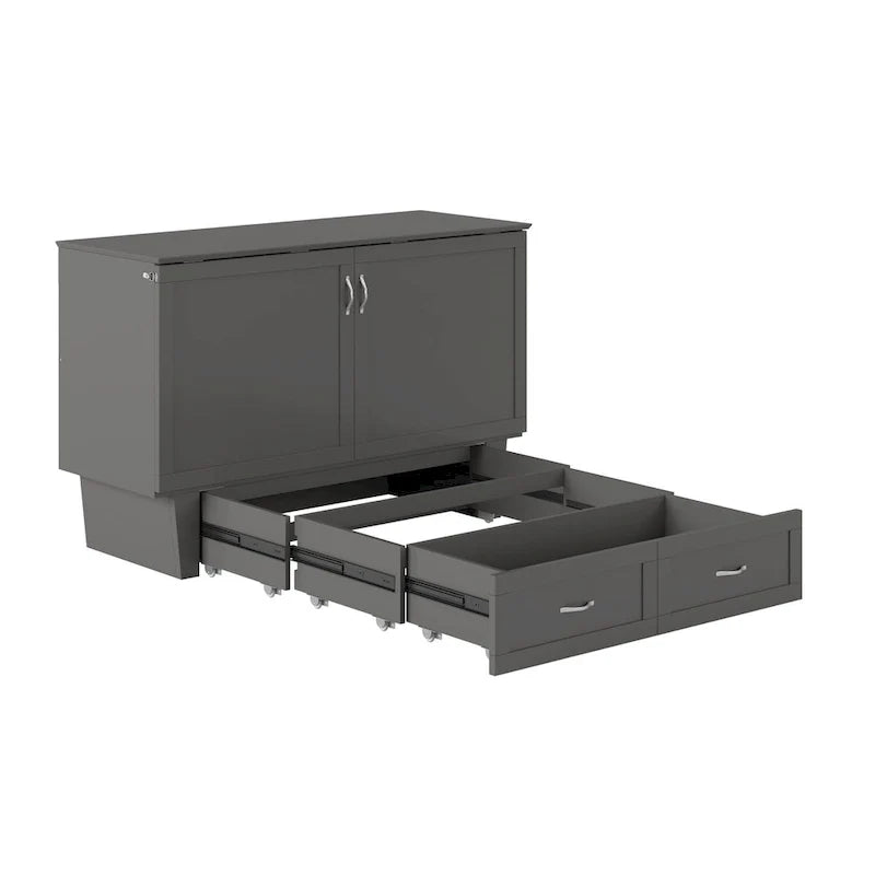 Cassettone letto a scomparsa Chelsea Queen con materasso