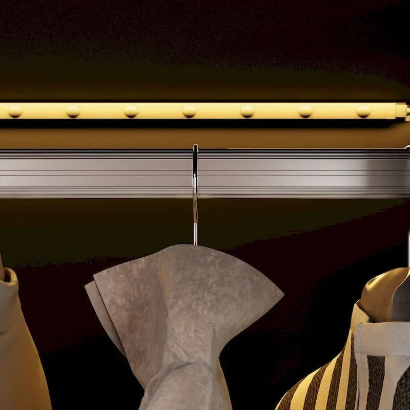 Armadio con ante in vetro da 120 cm con luce LED integrata