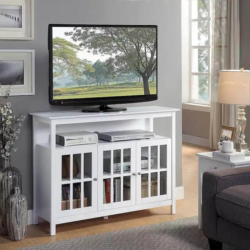 Convenience Concepts Big Sur Mobile TV Stand Deluxe con Armadietti e Ripiano per TV fino a 55 Pollici