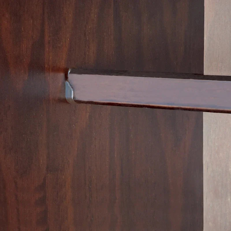 Guardaroba Flessibile in Legno Massello al 100% con Pomelli in Metallo o Legno