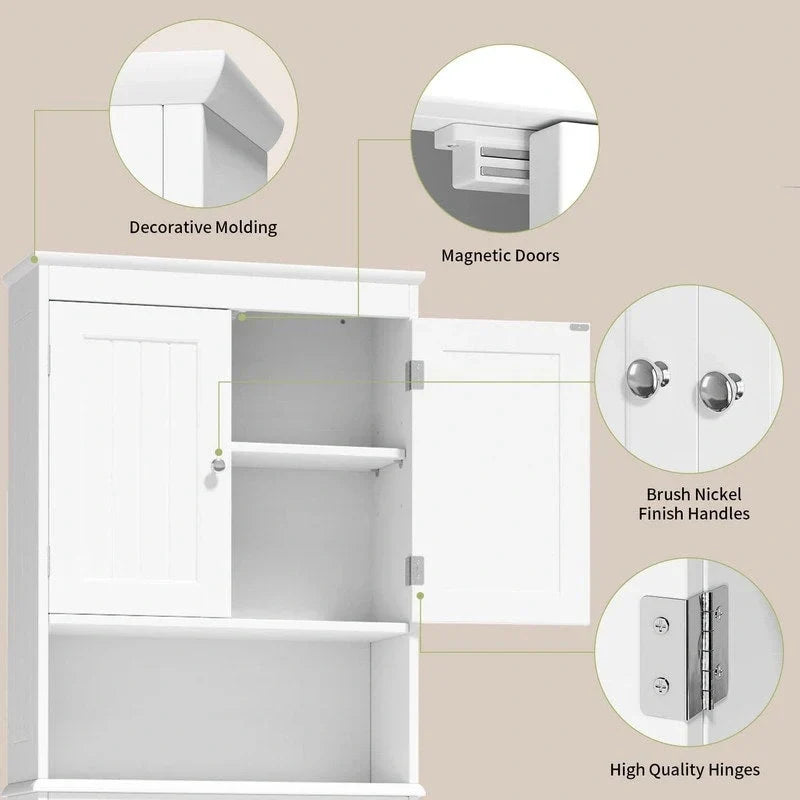 Mobiletto portaoggetti per bagno, mobiletto portaoggetti per WC, mensola da bagno sopra il WC, salvaspazio per WC