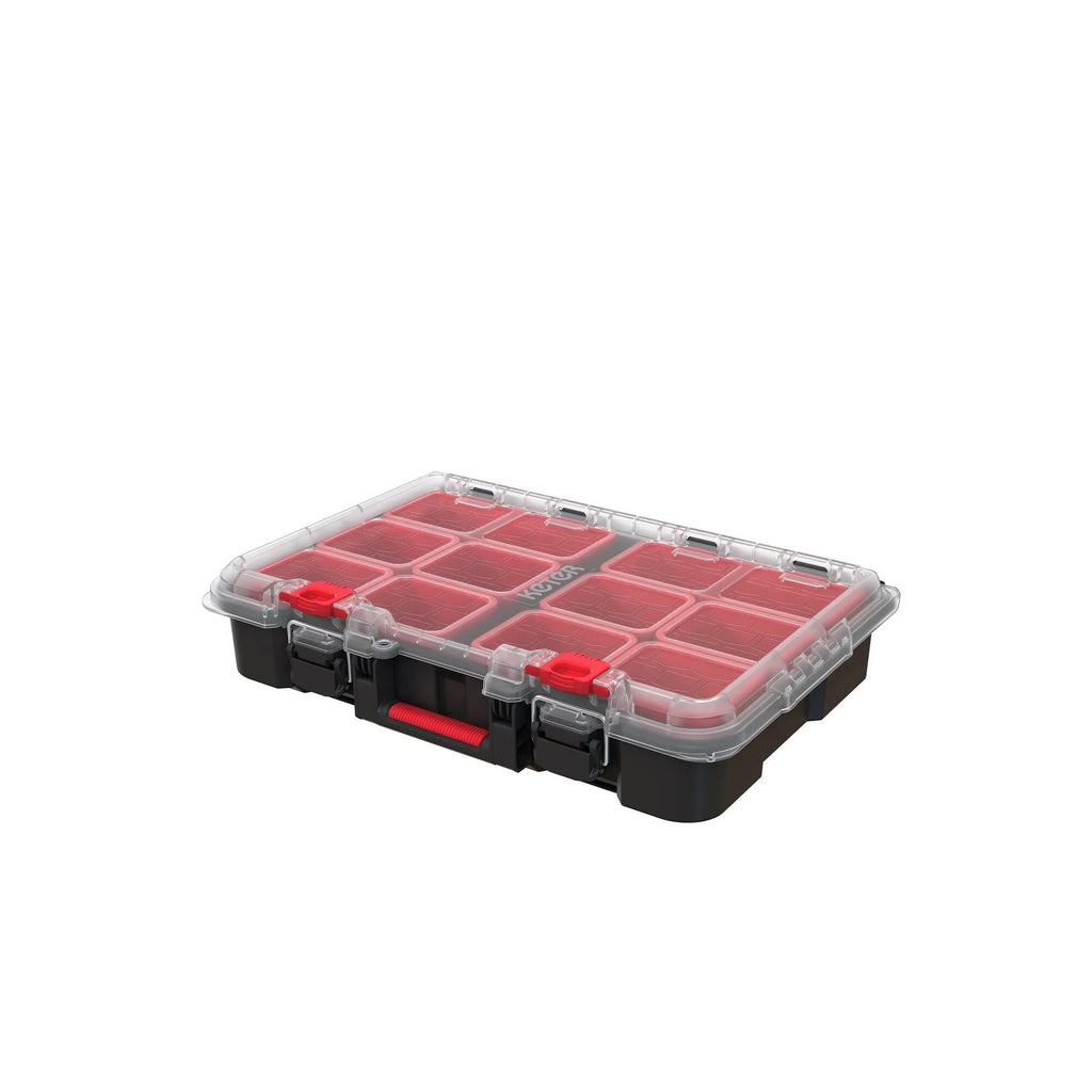 Keter Stack-n-Roll Set 3 pezzi per il trasporto e l'organizzazione degli utensili, sistema di valigette modulare in resina resistente