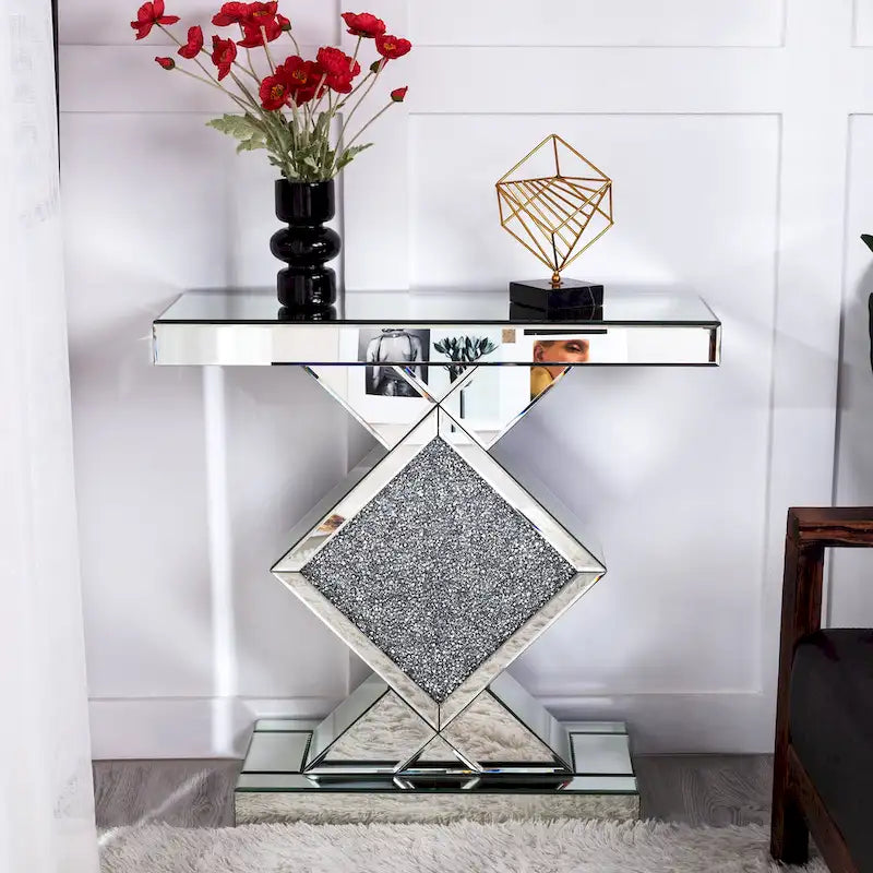 Console contemporanea a specchio