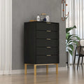 Cassettiera a 5 cassetti Comodino Armadietto contenitore 23,6 L Bianco/Nero