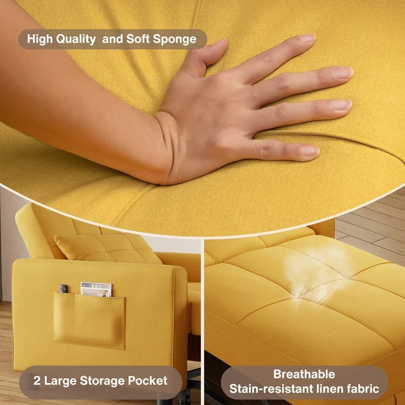 Divano letto trasformabile 3-in-1, Poltrona letto estraibile, Letto pieghevole convertibile per soggiorno