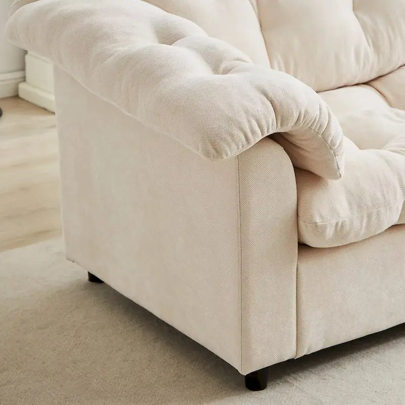 99.2  Divano profondo Chenille Comfort, Divano soffice effetto nuvola imbottito