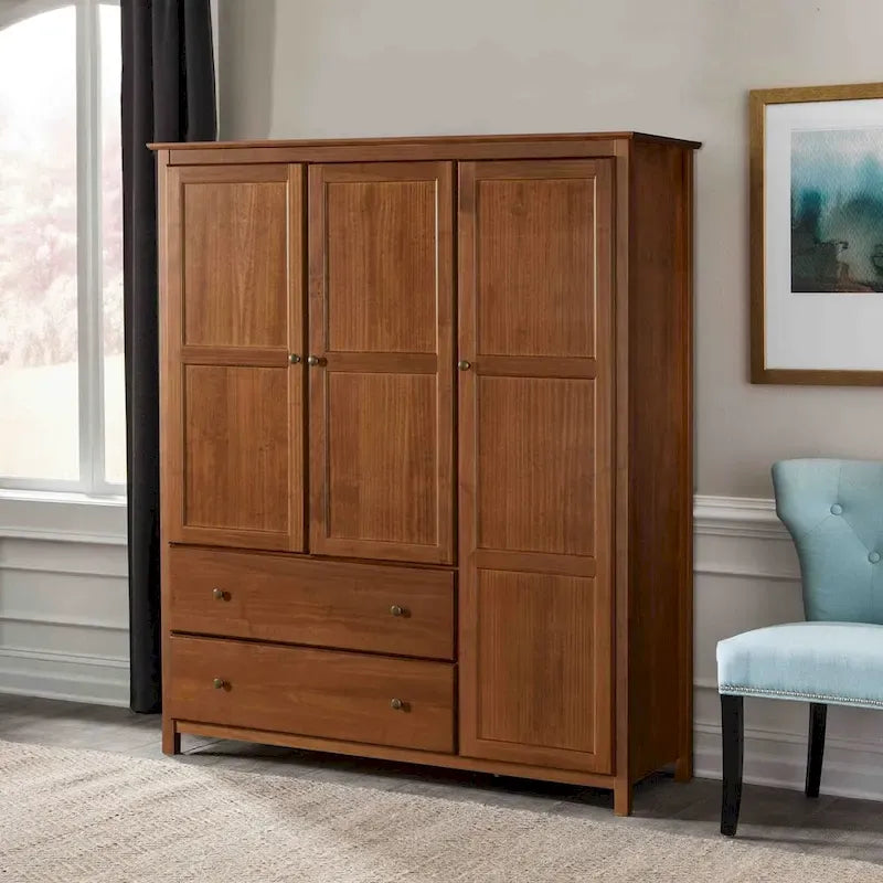 Armadio Grain Wood Furniture Shaker Wood a 3 ante - 60x72x22