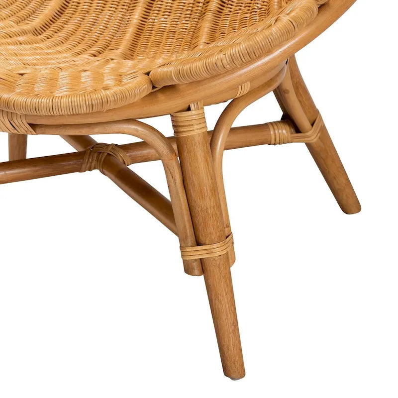 Sedia a forma di fiore Blossom Bohemian Honey Rattan