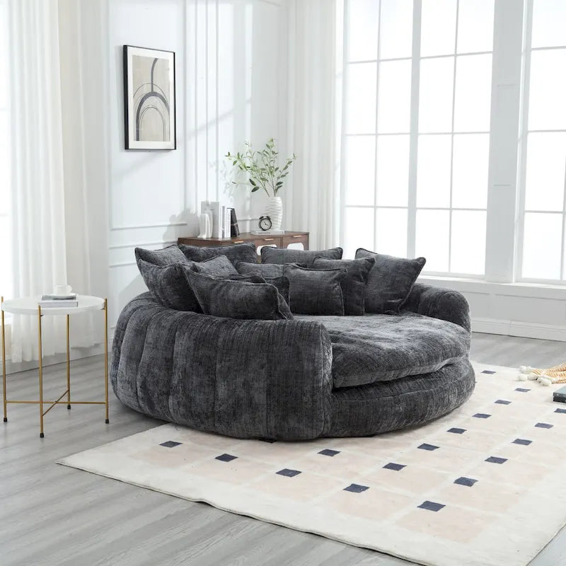 Comodo divano letto matrimoniale Loaf, divano letto oversize con braccioli