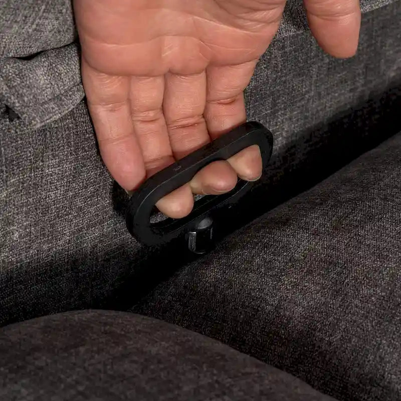 Poltrona reclinabile oversize grigia con calore e massaggio, reclinazione a 150°, oscillazione a 30°, ricarica USB e 2 portabicchieri