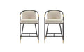 Christopher Knight Home Set of 2 26" Daniel Contemporary Upholstered Iron Counter Height Barstools Almond