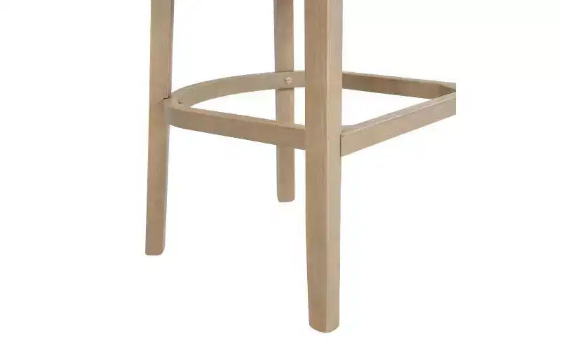Christopher Knight Home Set of 2 Alaia Contemporary Rubberwood Upholstered with Curved Rattan Back Counter Height Barstools Natural