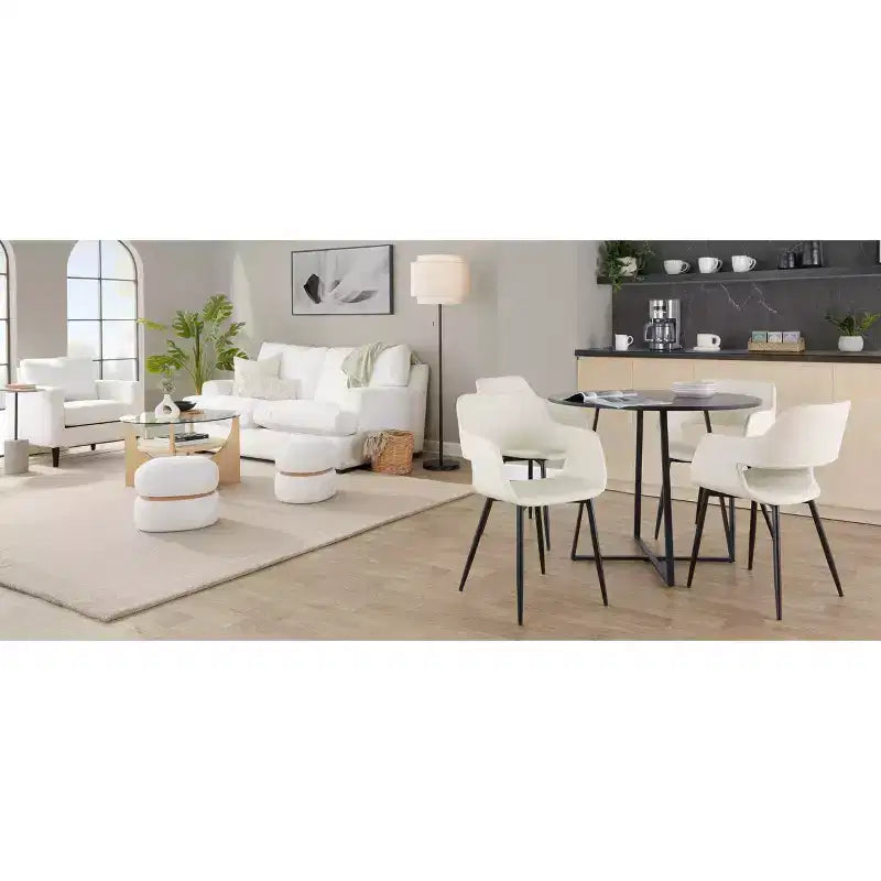 Cosmo MDF Dining Table Black Metal/Black