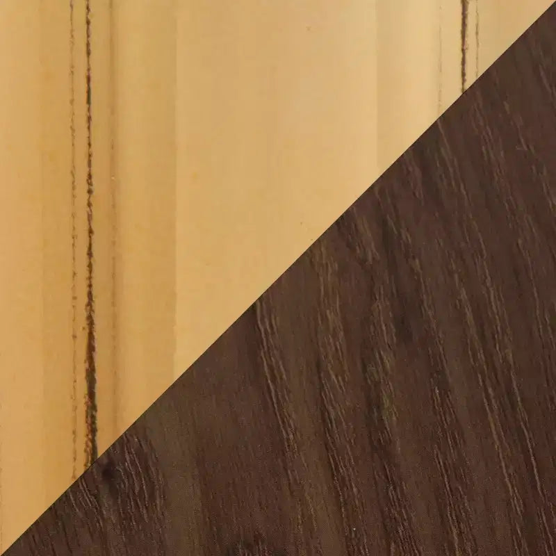 Canary Wood Dining Table Gold/Walnut
