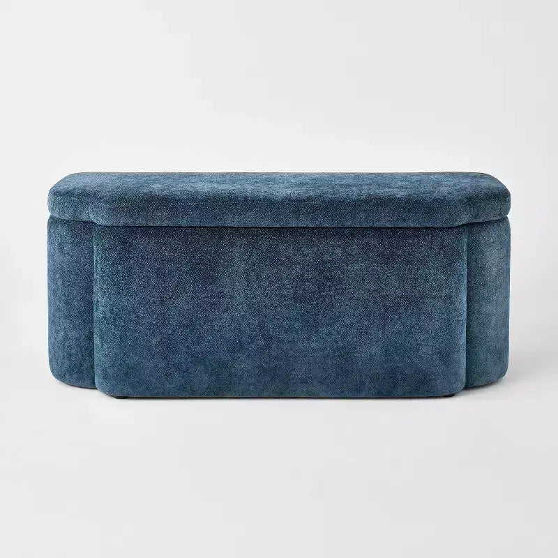 Vintage Inspired Ornate Storage Bench with Detailed Cutout Textured Velvet - Threshold™ designed with Studio McGee