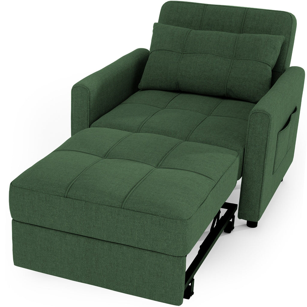 Divano letto trasformabile 3-in-1, Poltrona letto estraibile, Letto pieghevole convertibile per soggiorno