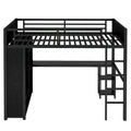 Struttura letto a soppalco full XL con armadio integrato