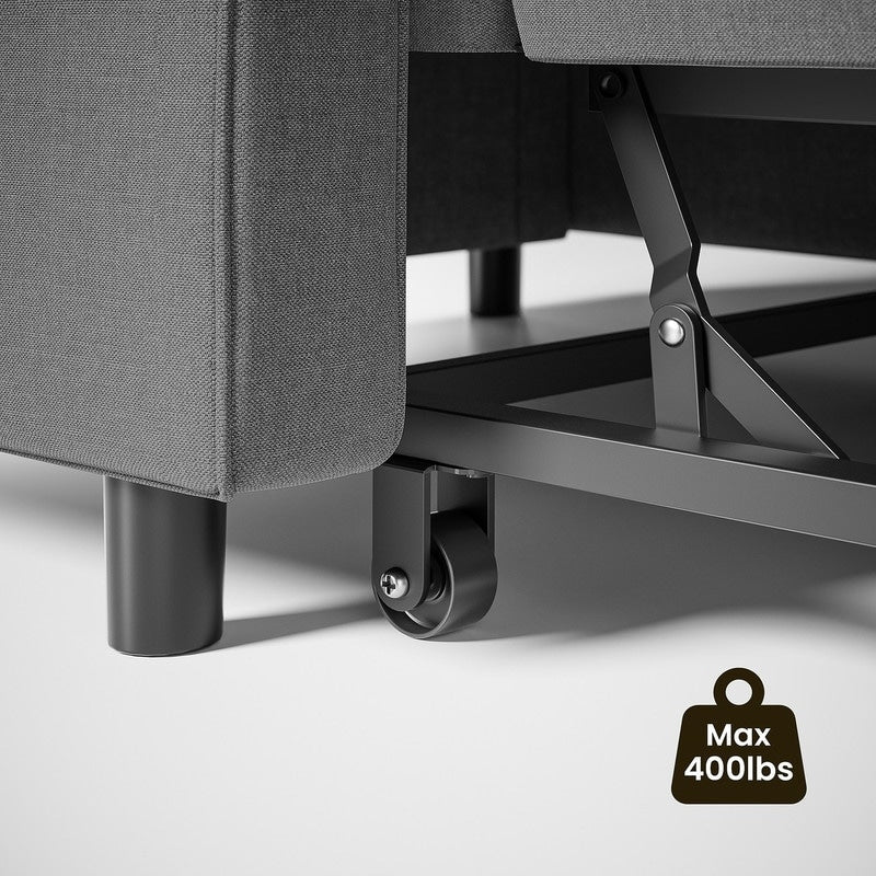 Divano letto trasformabile 3-in-1, Poltrona letto estraibile, Letto pieghevole convertibile per soggiorno
