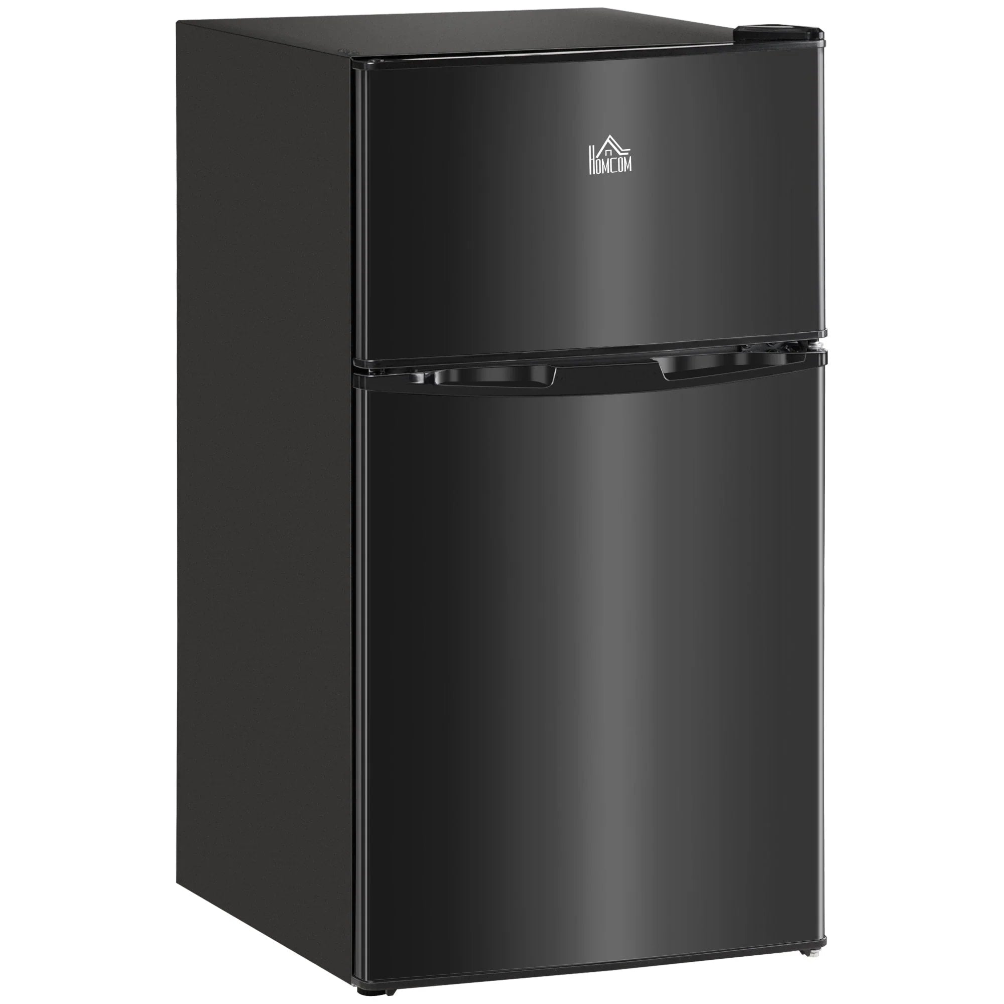 HOMCOM Mini Frigorifero a Doppia Porta con Congelatore, Frigo Compatto da 90 litri con Ripiano Regolabile, Termostato Regolabile