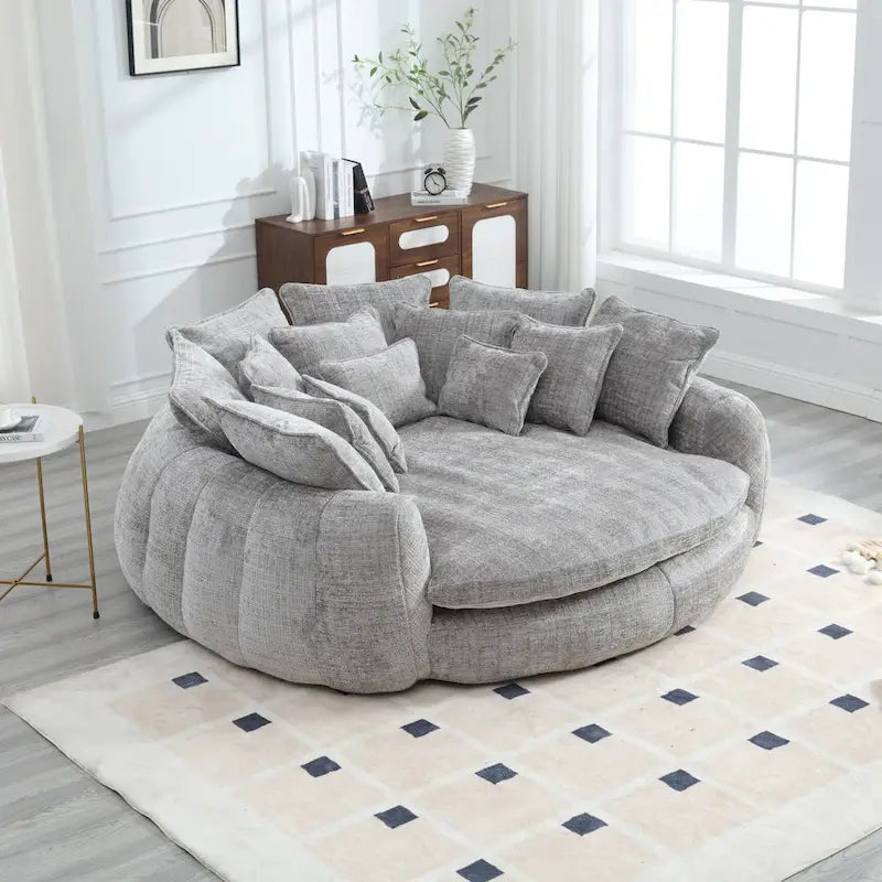 Comodo divano letto matrimoniale Loaf, divano letto oversize con braccioli