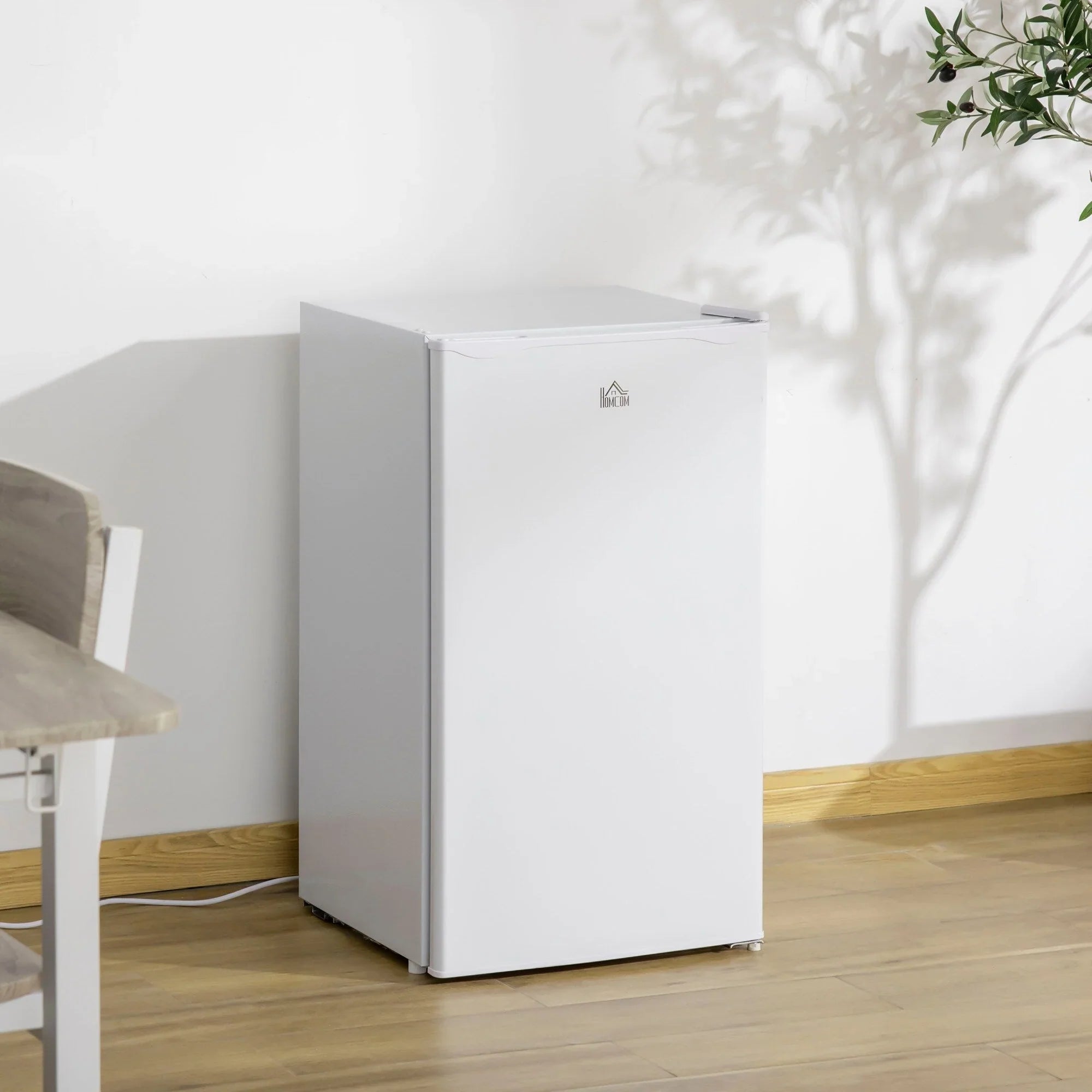 Mini Frigorifero da 90 litri con Congelatore, Frigorifero Compatto a Porta Singola con Termostato Regolabile per Camera da Letto