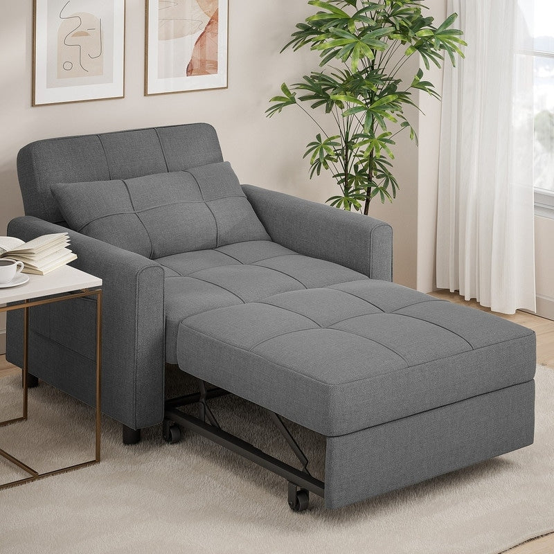 Divano letto trasformabile 3-in-1, Poltrona letto estraibile, Letto pieghevole convertibile per soggiorno