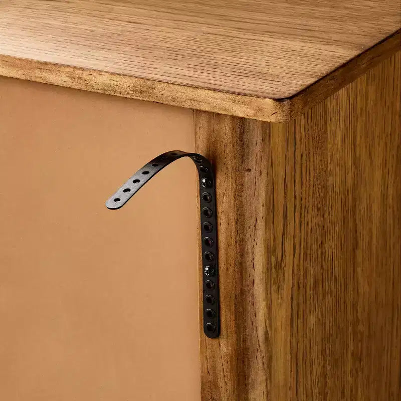 Contemporary Wooden 6 Drawer Horizontal Dresser Aged Oak - Hearth & Hand™ with Magnolia