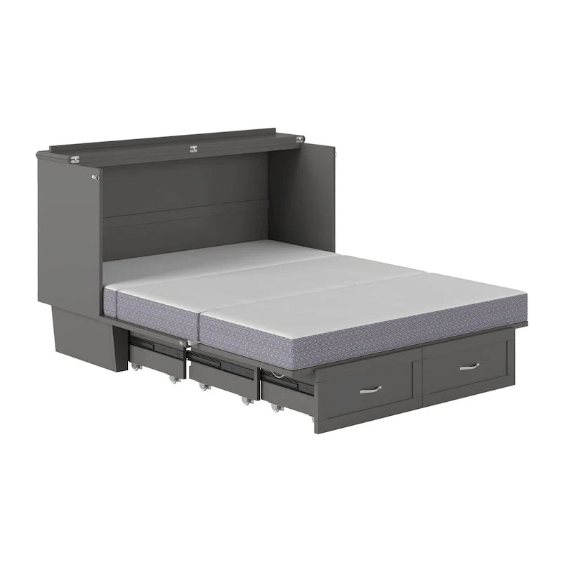 Cassettone letto a scomparsa Chelsea Queen con materasso