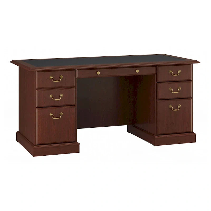 Scrivania Direzionale Bush Furniture Saratoga con Cassetti e Vani Contenitori