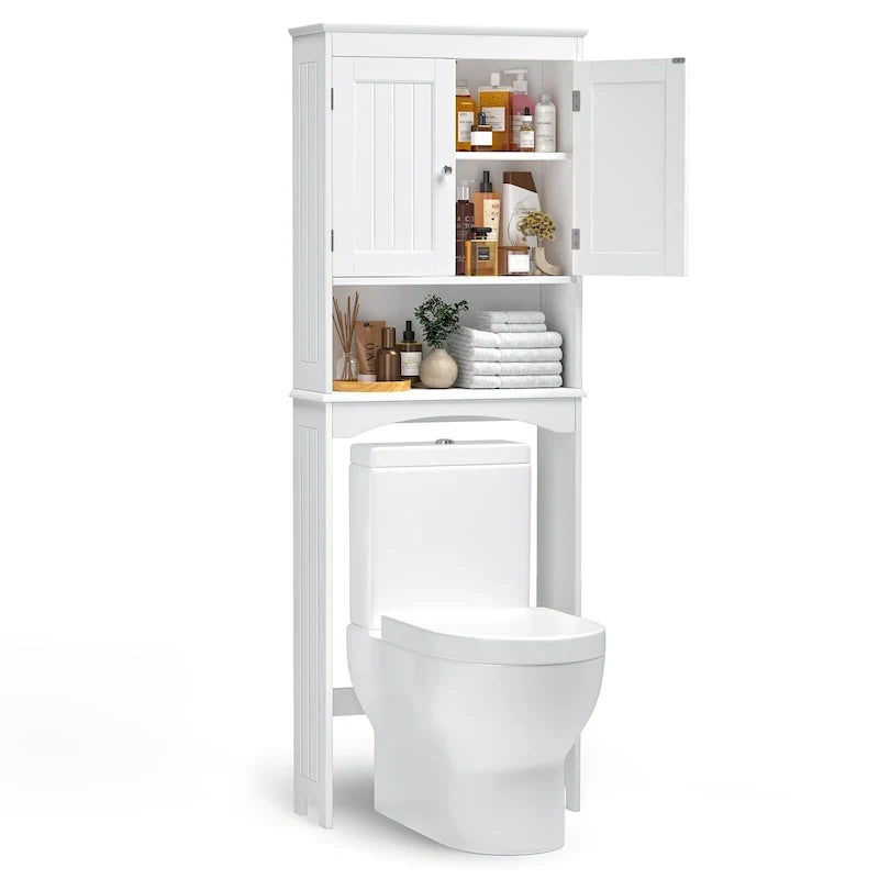 Mobiletto portaoggetti per bagno, mobiletto portaoggetti per WC, mensola da bagno sopra il WC, salvaspazio per WC