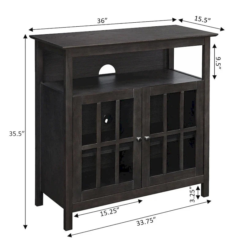 Mobile TV con armadietti contenitori Convenience Concepts Big Sur Highboy da 40 pollici